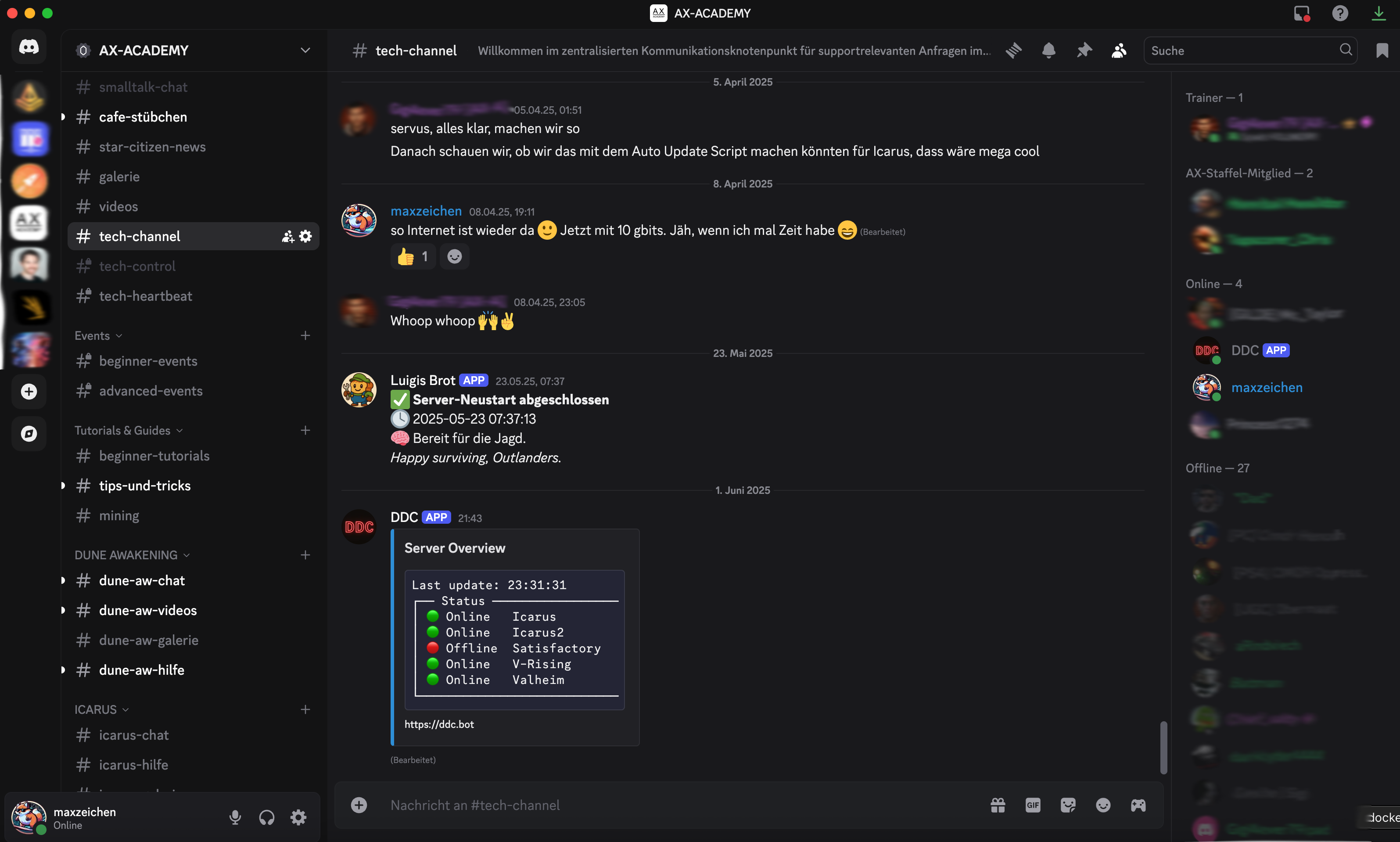 Detailed Status