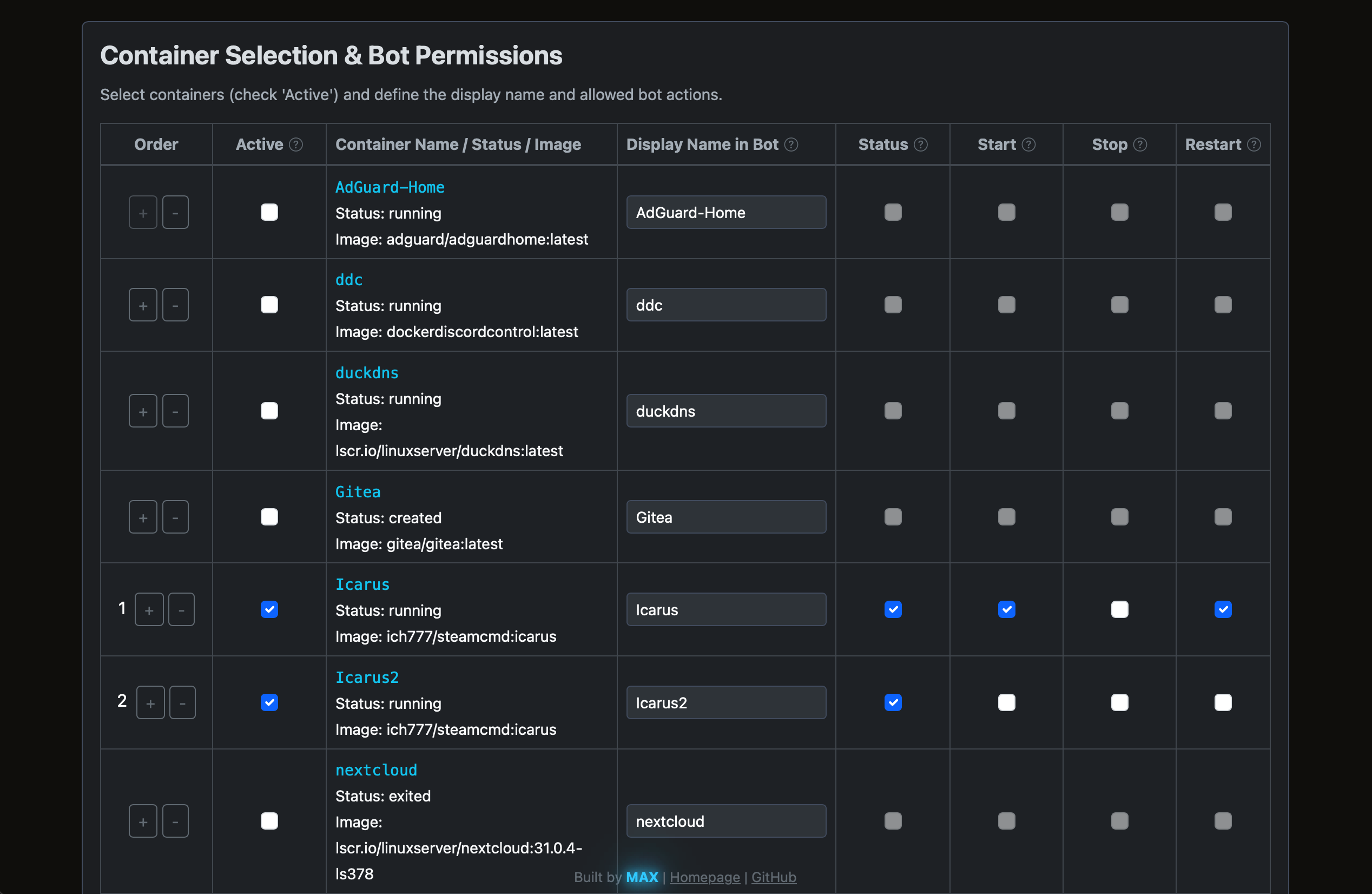 Web Interface Configuration