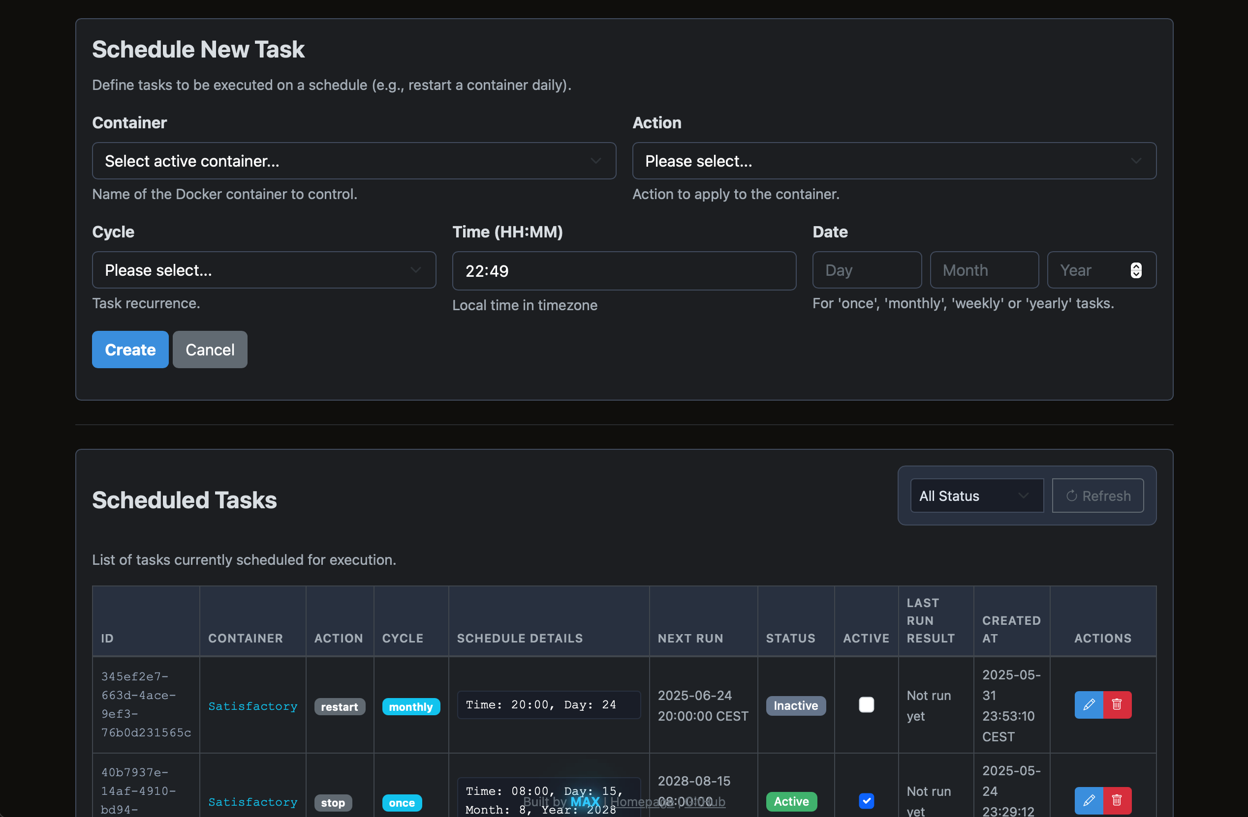 Web Interface Monitoring